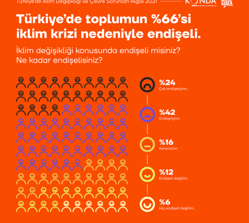 Toplumda her üç kişiden iki kişi iklim krizinin koronavirüsten daha büyük bir sorun olduğunu ifade ediyor